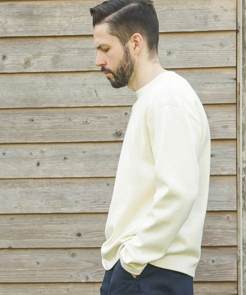 MR.OLIVE / HEAVY-DUTY COTTON / FLAT SEAMER CREW NECK SHIRT / ミスターオリーブ ヘビーデューティーコットン フラットシーマー クルーネックシャツ
